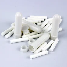100 шт./компл. пустая белая Пластик пустой носовой ароматерапия трубки ингаляторов палочки с Фитили для эфирные масла для Носа носа контейнер