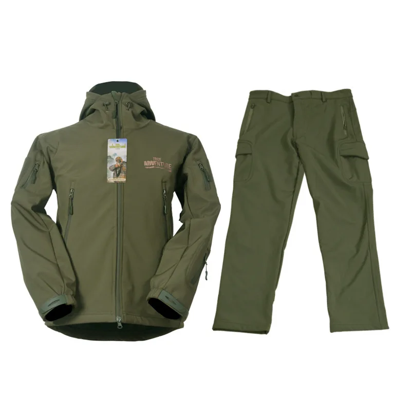 2019 de Primavera de otoño de los hombres de camuflaje táctica al aire libre Camping montañismo tiroteo Trekking traje de caza chaqueta de Shell suave 2019 de Primavera de otoño de los hombres de camuflaje táctica al aire libre Camping montañismo tiroteo Trekking traje de caza chaqueta de Shell suave