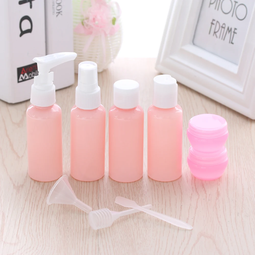

9Pcs/set Beauty Mini Lotion Travel Accessories Plastic Transparent Empty Makeup Portable Container Bottle Squeeze Tubes