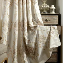 Curtains for Living Dining Room Bedroom Yage Cotton Embroidery Curtain Fabric Simple Cotton European American Pastoral Village E Curtains for Living Dining Room Bedroom Yage Cotton Embroidery Curtain Fabric Simple Cotton European American Pastoral Village E