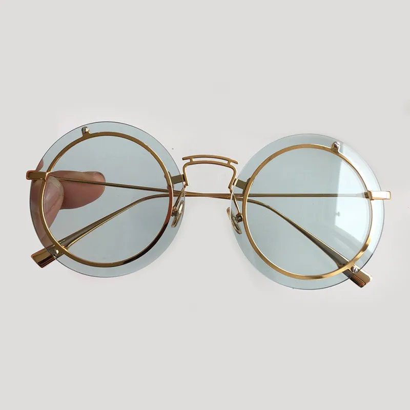 no no Rahmen Gläser no No Luxus 2019 Sonnenbrille no Brillen no 2 Mode no 8 no 3 Dekorative 7 4 Randlose 6 5 Runde Legierung Oculos 1 Frauen Fd6wR7qzwx