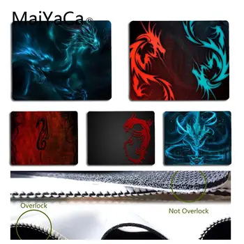 

MaiYaCa Beautiful Anime Green red blue Dragon Unique Desktop Pad Game Mousepad Size for 18x22cm 25x29cm Small Mousepad