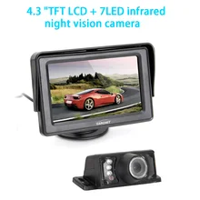 CARCHET Car Rear View Kits 4.3 inch TFT LCD Car Rearview Monitor IR Reversing Backup 7 LED Night Version Camera High Quality