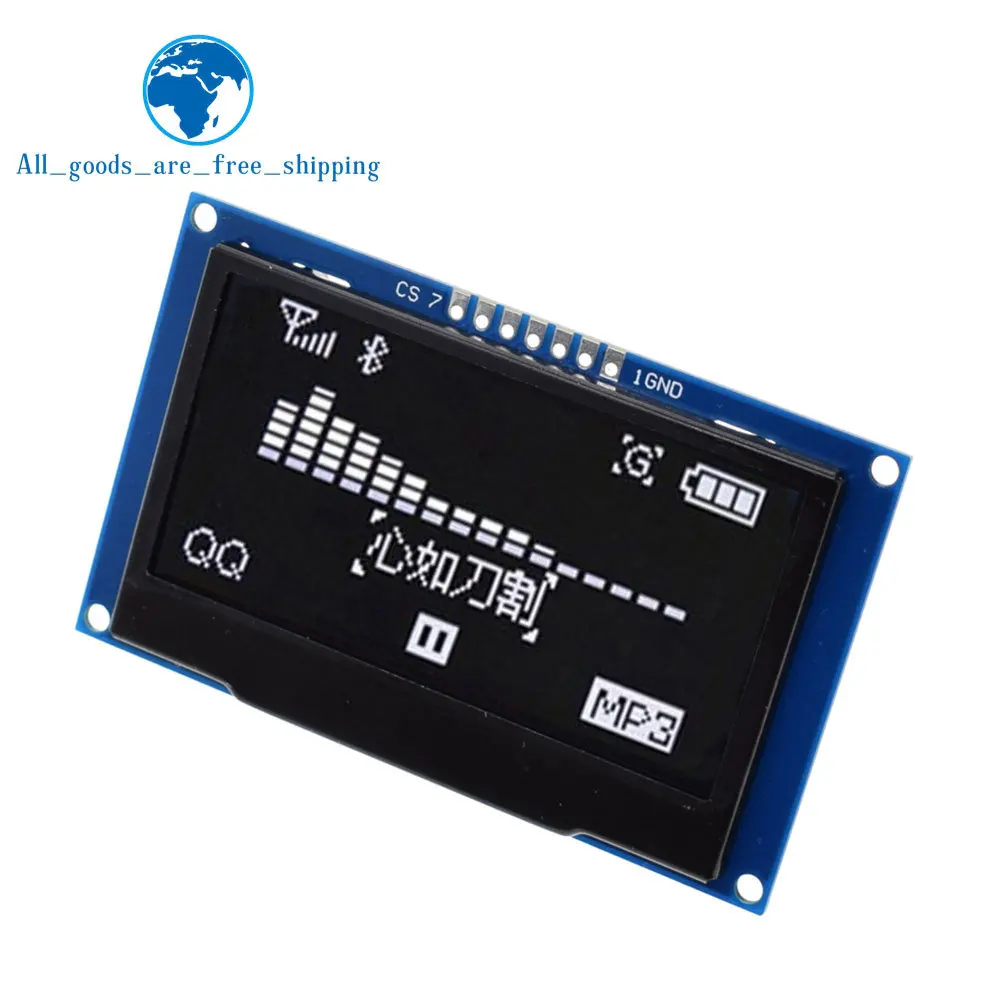 TZT белый 2,4" 2,42 дюймовый ЖК-экран 128x64 oled-дисплей модуль IIC I2C последовательный SPI для C51 SPD0301