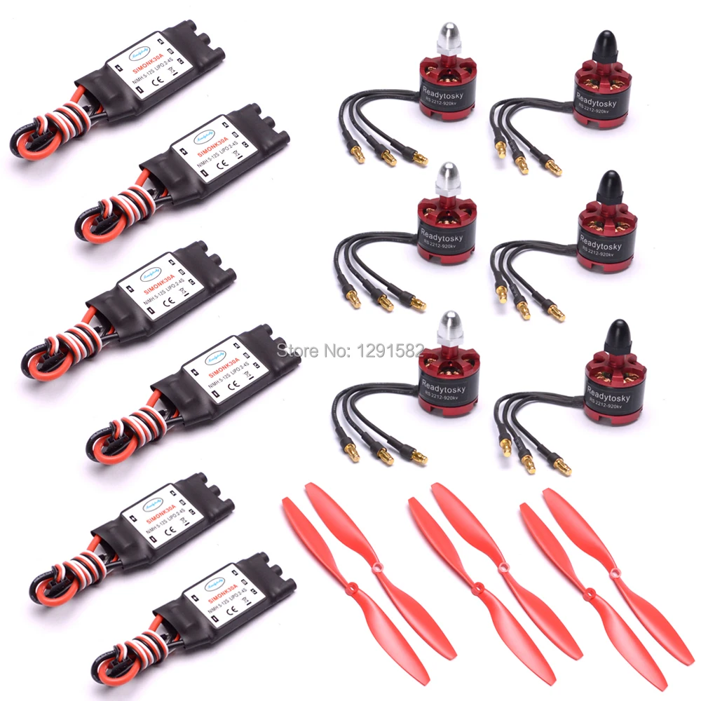 2212 920KV бесщеточный двигатель и 30A Simonk ESC с 5V 2A BEC 1045 пропеллером для F450 F550 S500 S550 X525