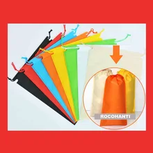 100 шт. Нетканый материал Сумка с Принтом Нетканые Drawstring Сумка Обувь Ювелирные Изделия Рекламные Подарки Настроены Логотип мешок