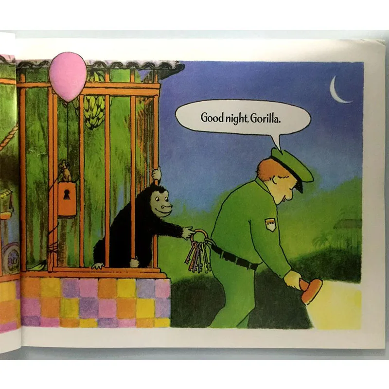 Книга с картинками на английском языке надписью Good Night Gorilla By Peggy Rathmann|Чтение| |