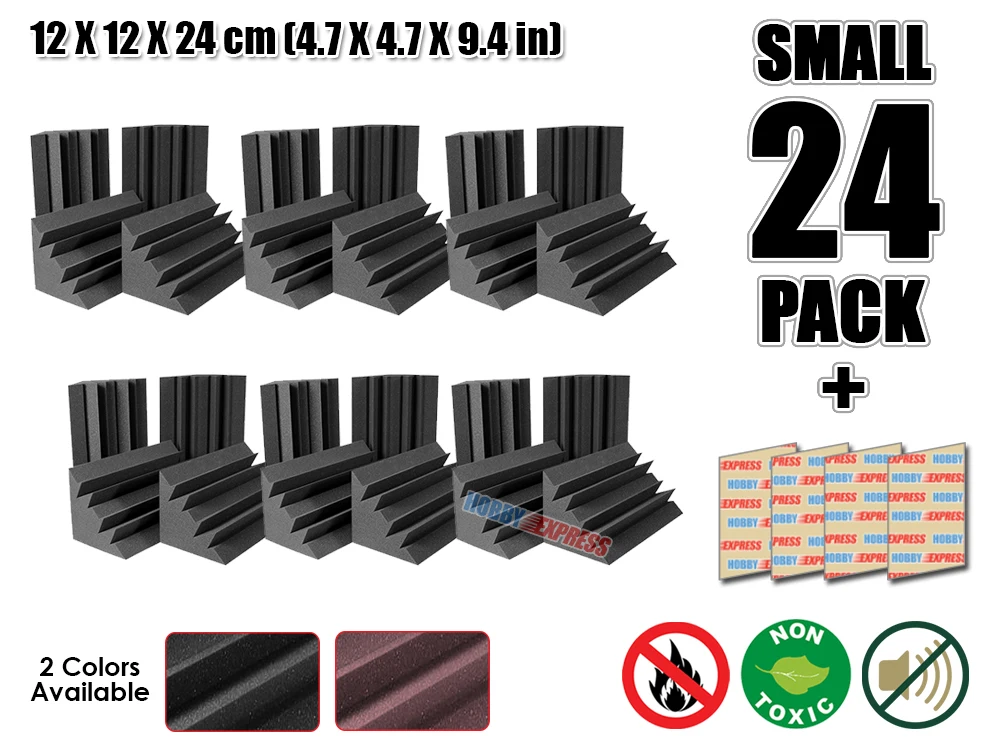 Kopen Arrowzoom 12x12x24 cm (4.7x4.7x9.4 in) 24 stks Akoestische Bass Traps Geluidsabsorptie Schuim Behandeling KK1133