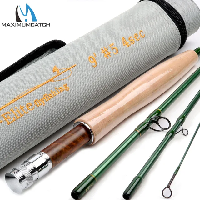 Cheap Maximumcatch 9FT 5WT 4PCS Fly Rod Pacbay Minima Ring Fly Fishing Rod