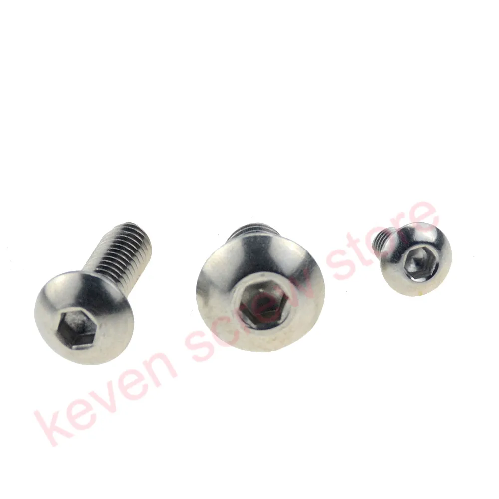 

50pcs/Lot M6x16 mm M6*16 mm yuan cup Half round head 304 Stainless Steel Hex Socket Head Cap Screw Bolts