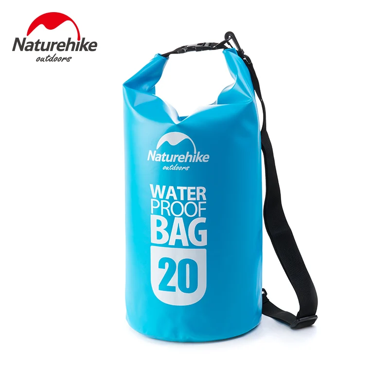 Naturehike 5L/10L/20L водонепроницаемая сумка Сверхлегкая уличная 4 цвета Мужская и женская 500D сумка для воды игрушечный набор «Дрифт» водонепроницаемая сумка для плавания - Цвет: Blue 20L