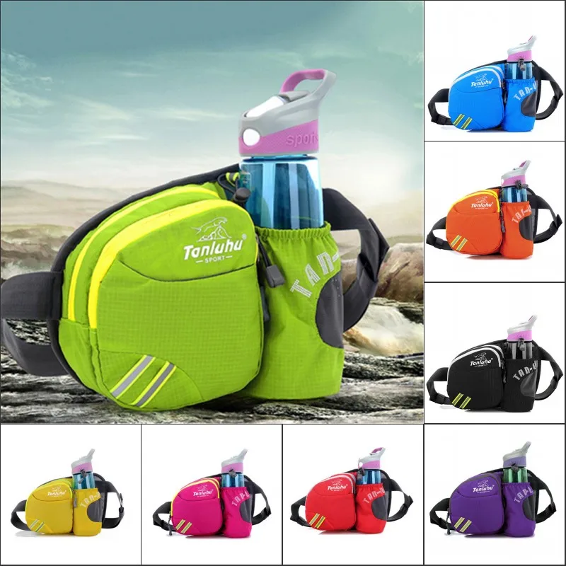 Bolsa de cintura de viaje de bolsillo impermeable para deportes al aire libre bolsa neutra de nailon para correr deporte bolsa de cintura de Fitness