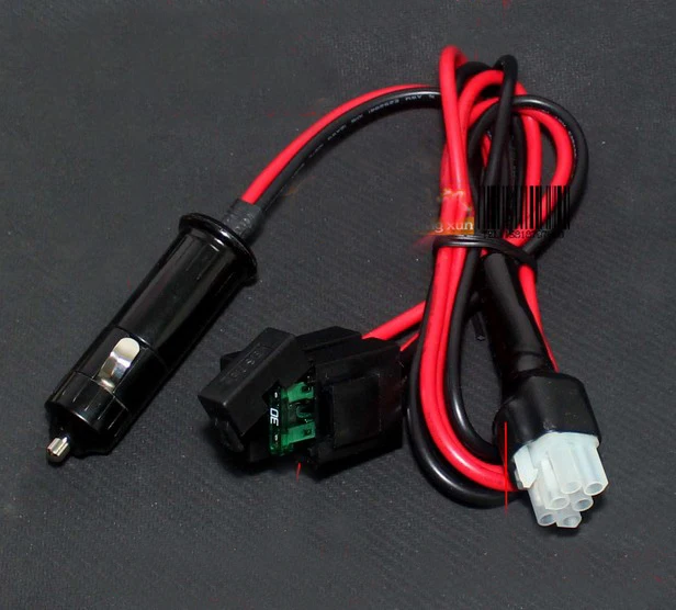 

1M 30A Short Wave Car Charger Cigarette Light Power Supply Cord Cable For Yaesu FT-857D FT-897D IC-725A IC-706 Radio