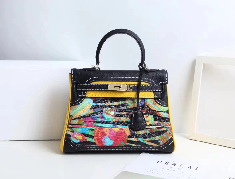 

Kafunila genuine leather bags for women 2018 luxury handbags women bags designer famous brand lock shoulder bag bolsa feminina
