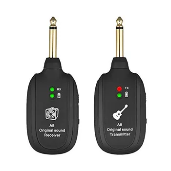 

SOONHUA UHF Guitar Wireless System Transmitter Receiver Built In Rechargeable Audio Transmission Set With Micro USB Charge Port