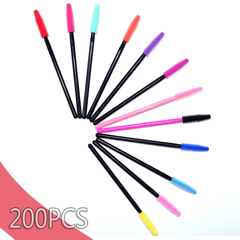 

200pcs Eyelash brushes Makeup brushes Disposable Mascara Wands Applicator Spoolers EyeLashes Cosmetic Brush Makeup Tools