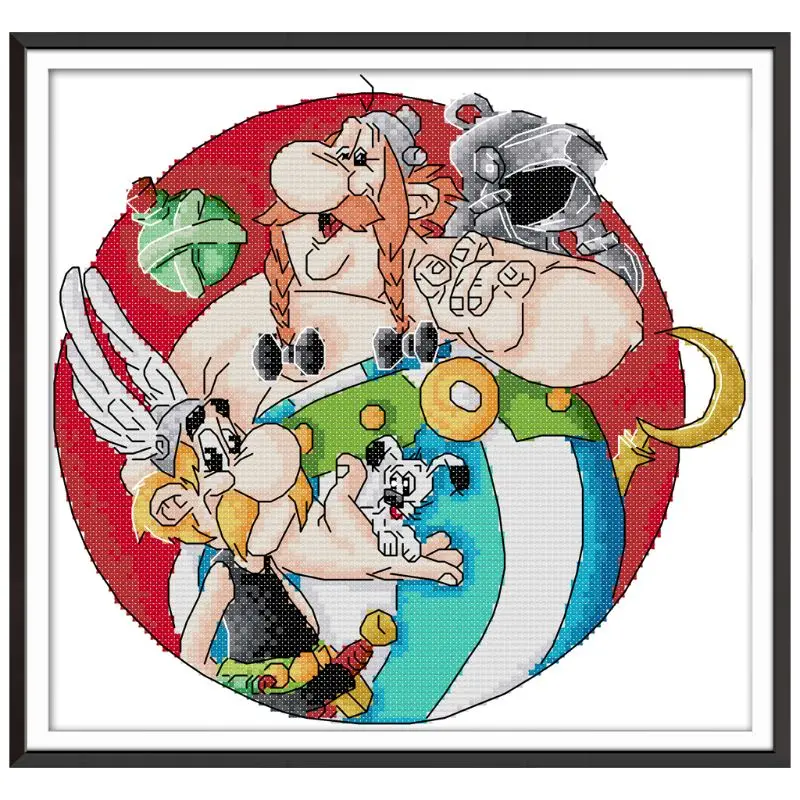 

Cartoon Character Animal DIY Handmade Needlework Counted Cross Stitch Embroidery Kit 14CT Home Decor