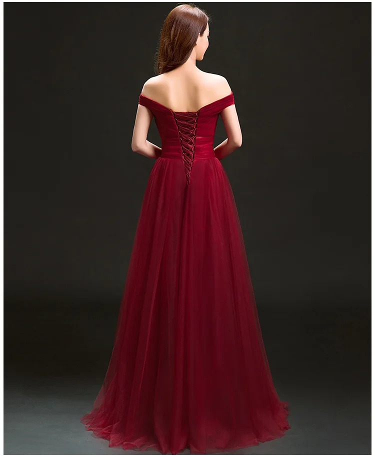 Off Shoulder Luxury evening dress girls wedding party Dress prom gown Dubai Long lacing Evening Dresses Robe De Soiree