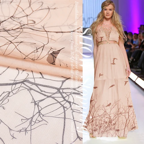 Шелковый шифон ткани шелк топ одежда ткань и положить голый розовый платье рубашка ткань