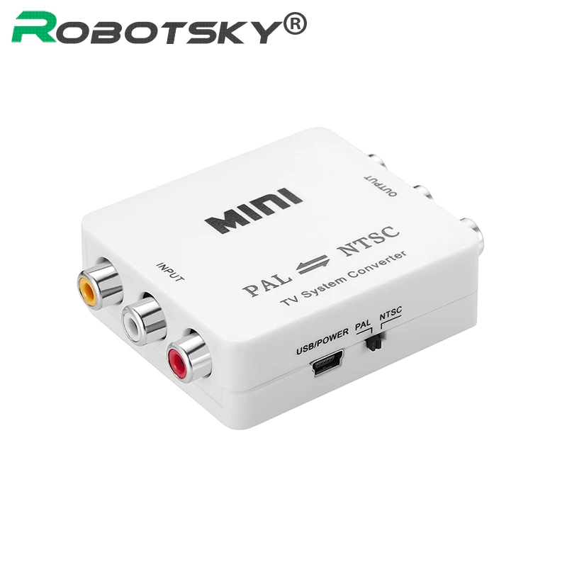 

Real 1080P Chip HD Mini TV System Converter PAL to NTSC Adapter for DVD/VCR/DVR/PS2/TV/Monitor/Projector PAL/ NTSC switch