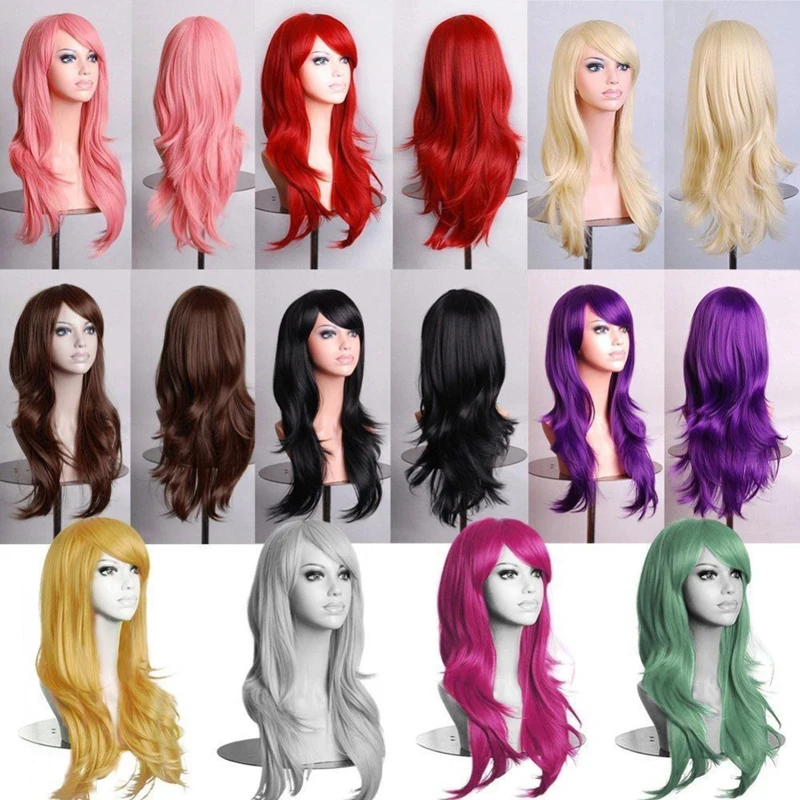 Mcoser 2016 Fashion Cosplay Women Little Mermaid princess Ariel Long Curly red Lolita Wig Free Shipping