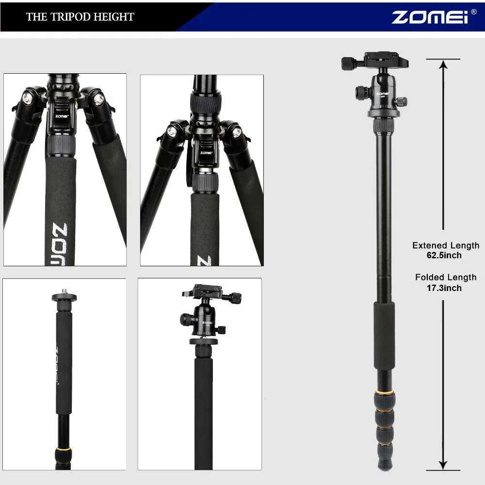 ZOMEI Q666 Tripod Professional 10 111