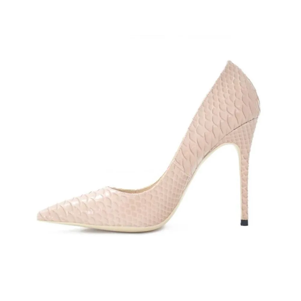 pink snakeskin pumps