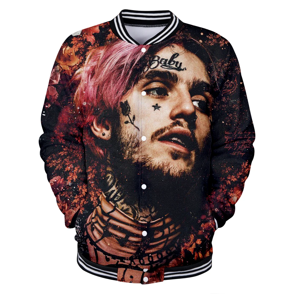 Lil Peep 3D бейсбольная куртка с длинными рукавами Мужская/Женская куртка реальности Мужская Весенняя хип-хоп колледж Wea Q0219-JK01