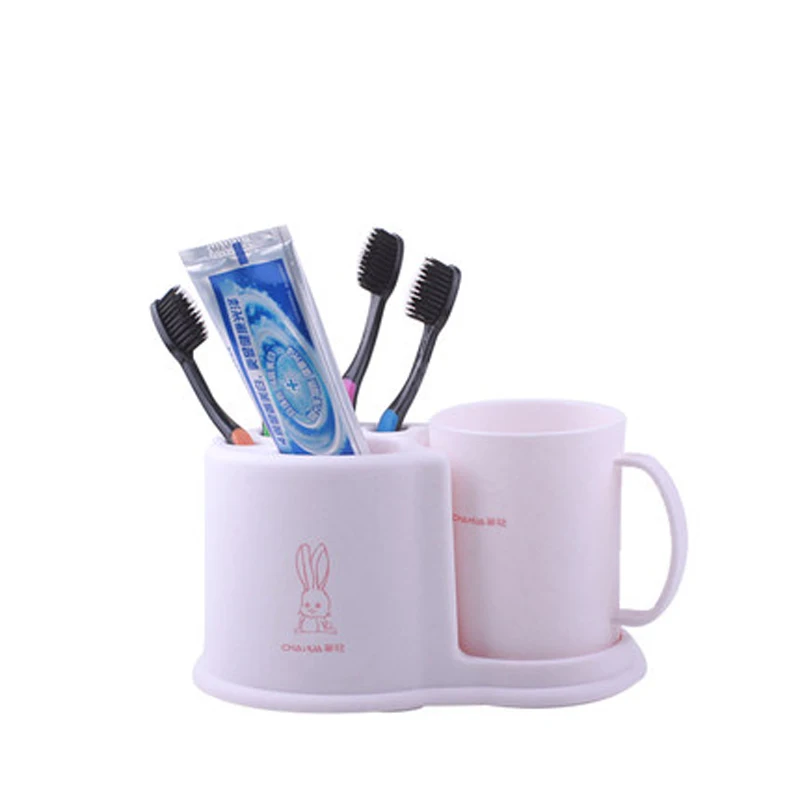 Creative Personal 2Pcs/Set Bathroom Accessory Set Plastic Tumbler Toothbrush Holder  storage Rack Supplies Wash Free Shipping