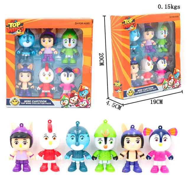 Топ крыла фигурку игрушки PC мультфильм модель Nendoroid фигурки Топ крылья кукла аниме 6 шт./компл.