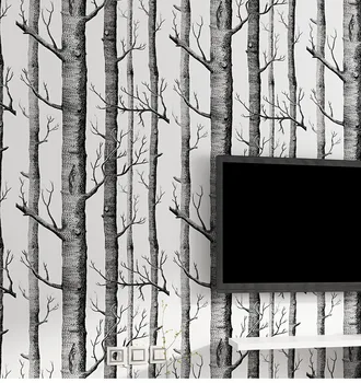 

3D Forest Non-woven Wallpaper for Bedroom Modern Design Living Room Wall Paper Roll Rustic Forest Woods Wallpapers Home Decor