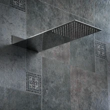 BAKALA-Cabezal de ducha cuadrado de acero inoxidable, ducha de lluvia, cromado, de alta presión, grifo de baño, envío gratis