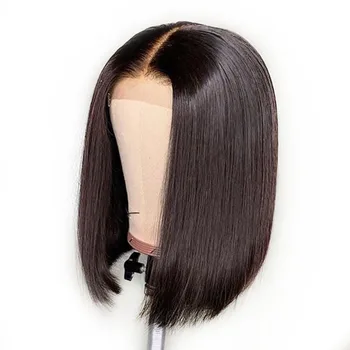 

Summer Short Bob Lace Front Human Hair Wigs Straight Blunt Pixie Cut Brazilian Remy Glueless Wigs For Black Women Pre Plucked