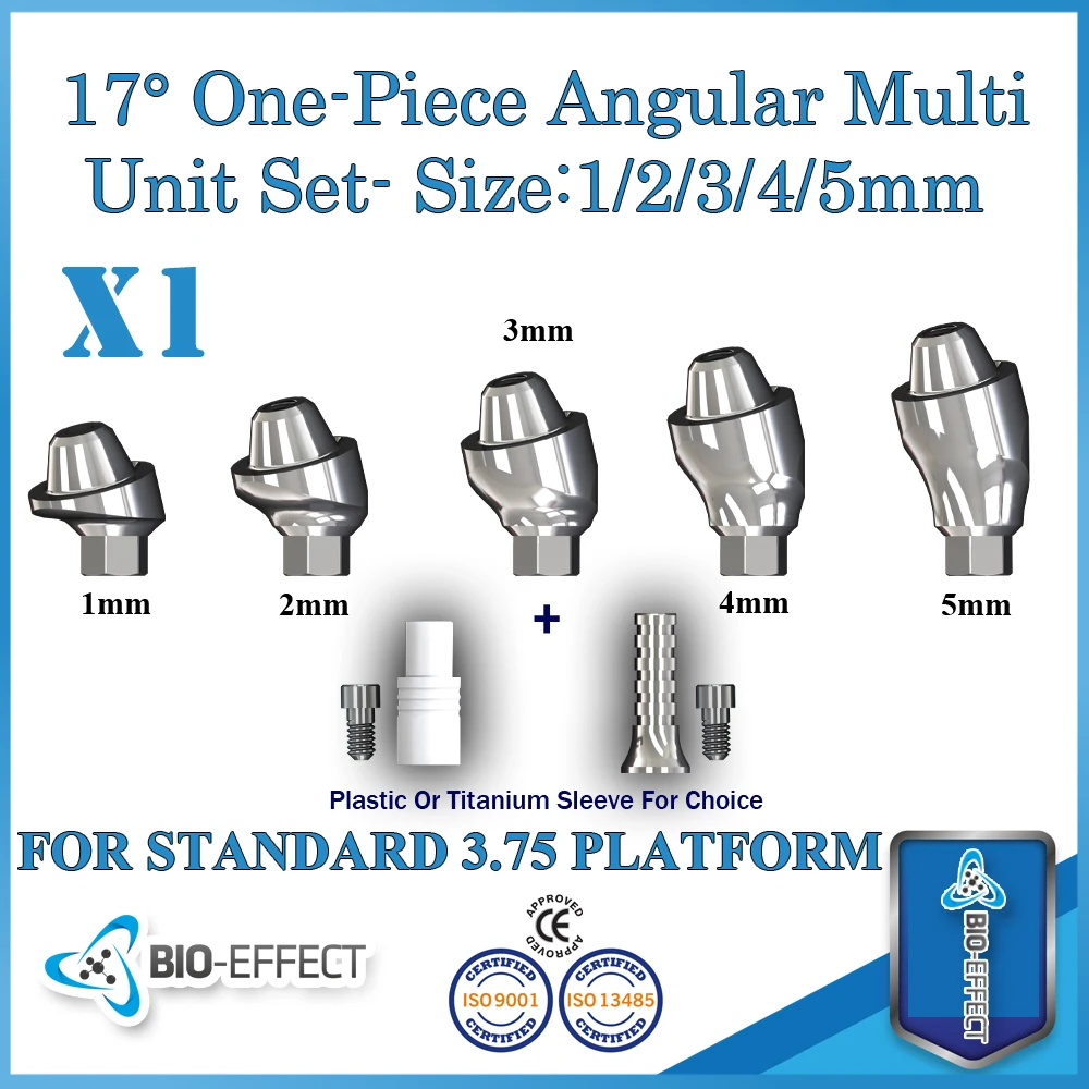 

1x Angular 17 Degree One-piece Multi-unit Abutment ,For Internal Hex Dental Implants,Bio-Effect