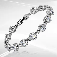 Натуральная S925 ручной цепи для Для женщин 925 стерлингового серебра Белый позолоченный Одежда высшего качества ювелирные изделия