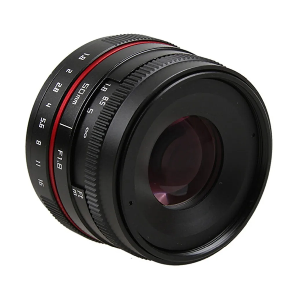 Объектив фотокамеры 50 мм f/1 8 APS C F1.8 для Olympus Panasonic M4/3 M43 MFT EP5 OMD EM5 E M1 Mark II M5
