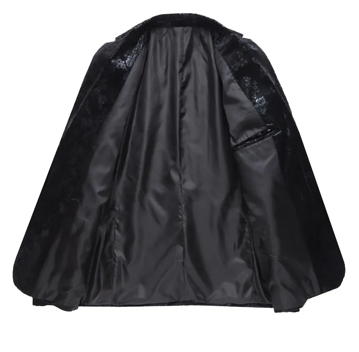 LONMMY 6XL мужские блейзеры, Модные приталенные мужские костюмы с цветочным принтом, повседневные блейзеры с цветочным рисунком, Мужская брендовая одежда, Casaco masculino, черный цвет