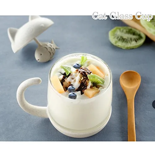 Чаша для чая и кофе стеклянная кружка заварки кошек чайные пакетики кружки чашки