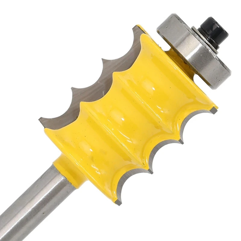 1pc 6.35mm 1/4" Shank Triple Bead/ Column Molding Router Bit Line knife Woodworking cutter Tenon Cutter for Woodworking Tools