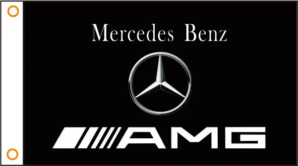 

custom flag car Benz logo banner 3x5ft 100% Polyester 03
