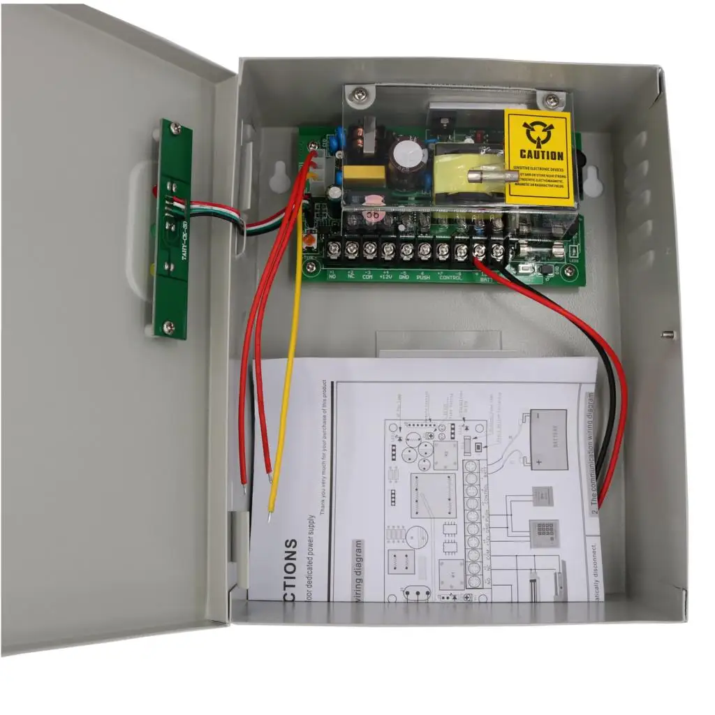 Fuente de alimentación profesional con interfaz de batería UPS para sistema de Control de acceso de puerta, DC 12V, 5a