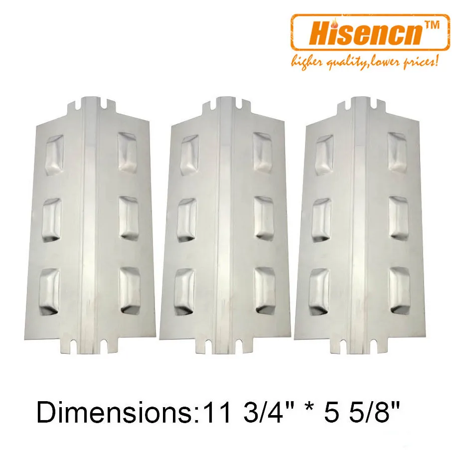 Hisencn открытый барбекю SS горелки, SS тепловые пластины щит Замена для Charbroil 4634522, 4634532, 46344532, Kenmore газовый гриль