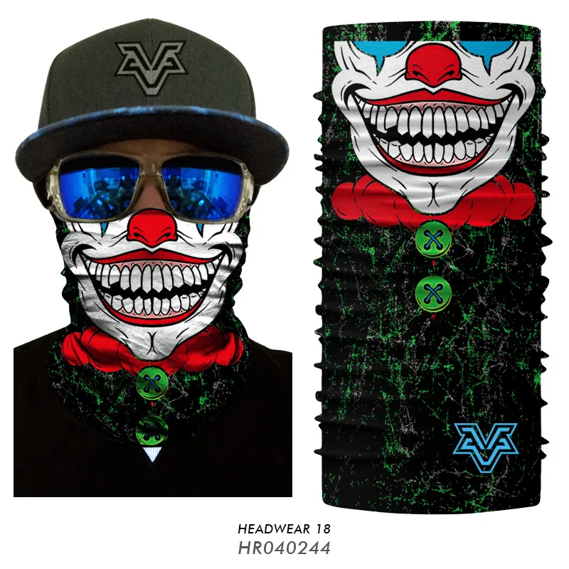 

Motorcycle 3D Seamless Bandana Skull Face Balaclava Magic Scarf Neck Face Mask Shield Headband Wind_proof