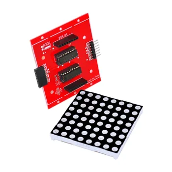 

1PCS 8X8 dot matrix display module +1PCS dot matrix driver board for arduino