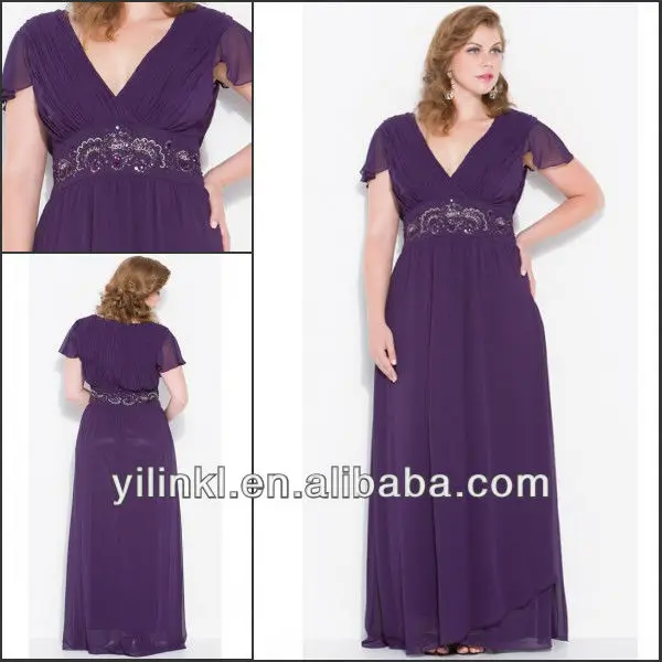 Purple Color V Neck Short Sleeve Super Plus Size Bridesmaid Dresses Purple Color V Neck Short Sleeve Super Plus Size Bridesmaid Dresses In From Weddings Events On Aliexpress Alibaba Group
