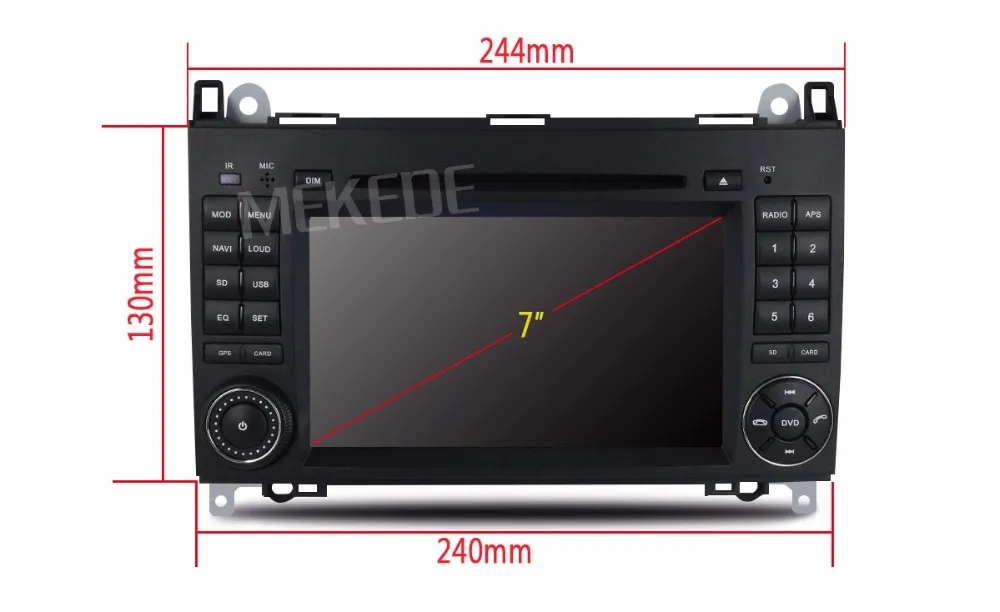 Best MEKEDE Quad Core  Android 8.1 car radio stereo player For Benz Viano Vito B200 Sprinter w169 w245 B170 car dvd free shipping 3