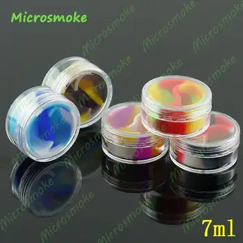 

Fast Shipment for Silicone Jar Wax Vaporizer Nonstick Silicone Box 7ML Acrylic silicone wax jars dab clear silicone container