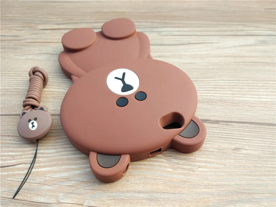 Cute Cartoon 3D Bear Phone Case for Xiaomi Redmi Note 5A Soft Silicone Rubber Cover for Redmi Note 5A/ Redmi Y1 Lite (India)