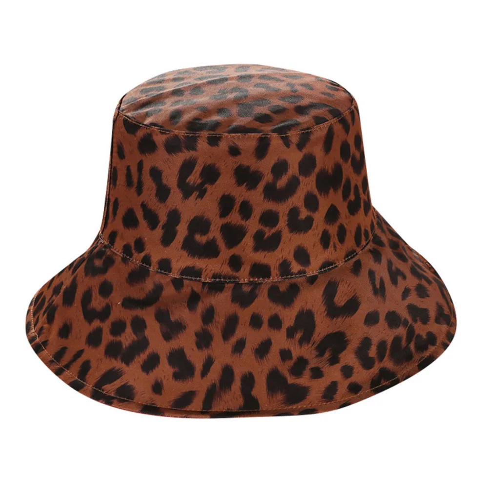 2019 Summer sexy leopard double-sided cap cotton summer casual comfort cap beautiful sunshade windproof cap hat girl 40J26 (17)