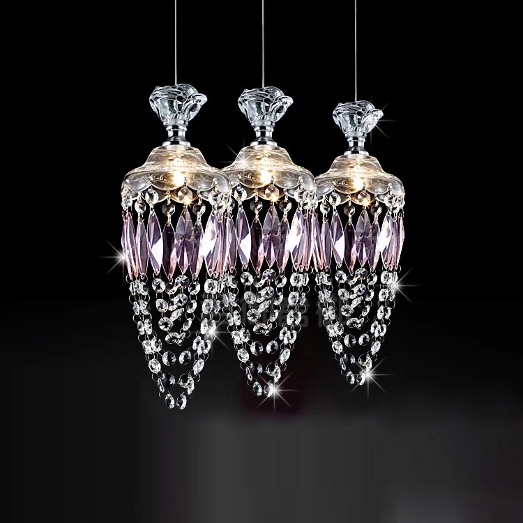

Modern European Dining Room Crystal Pendant Lights Restaurant Hanging Lamps Crystal Kicth Room Pendant lamps